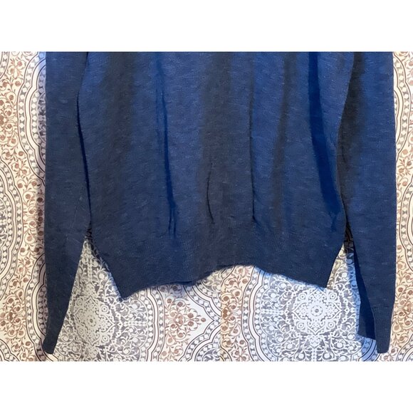 Mens American Eagle Outfitters Blue V-Neck Sweater Size L Lightweight Knit - Picture 5 of 9